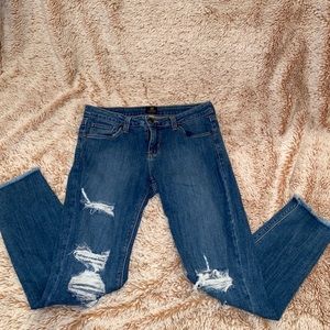 Just Black ripped skinny blue Jeans